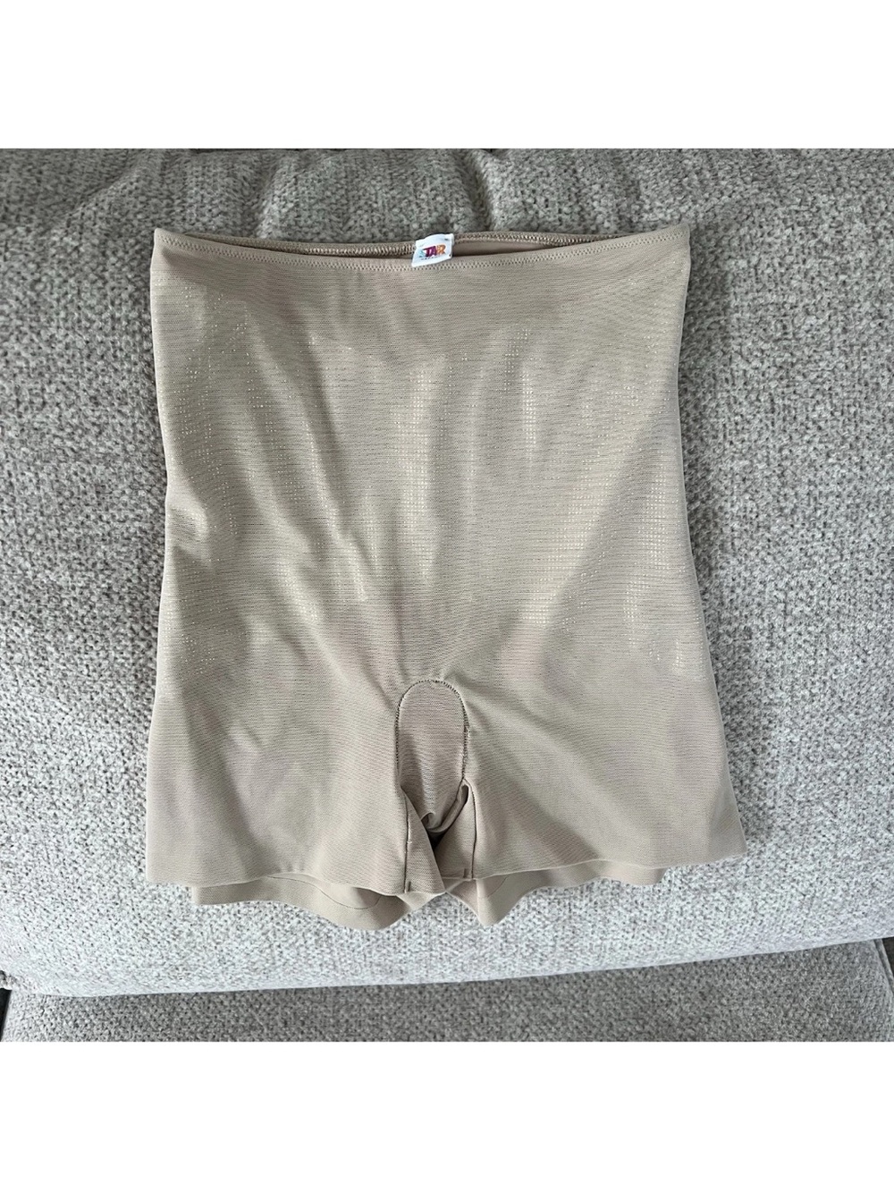 SPANX Star High-Waist Shaping Shorts in Beige